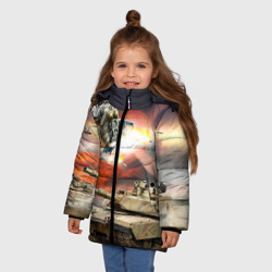 Зимняя куртка для девочек 3D Танк - фото 2