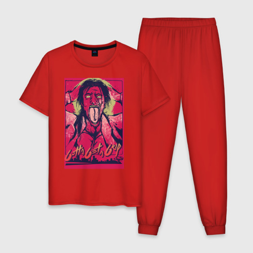 Мужская пижама хлопок Hotline miami 2 (The Son), цвет красный