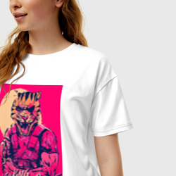 Женская футболка хлопок Oversize Hotline Miami 2 Fans Tony - фото 2