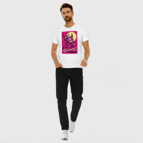 Мужская футболка хлопок Slim Hotline miami 2 (Fans_AshAlex), цвет белый - фото 5