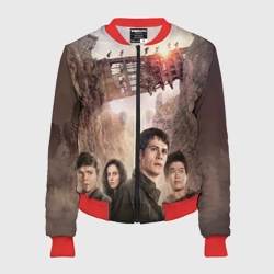 Женский бомбер 3D Бегущий в лабиринте