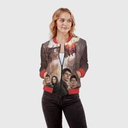 Женский бомбер 3D Бегущий в лабиринте - фото 2