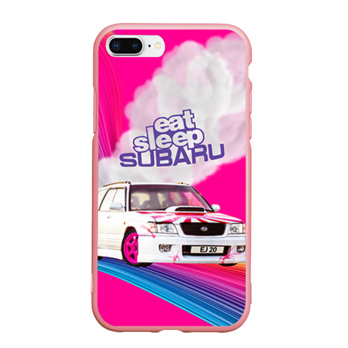 Чехол для iPhone 7Plus/8 Plus матовый Subaru, цвет баблгам