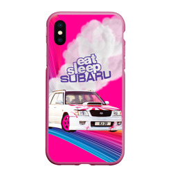 Чехол для iPhone XS Max матовый Subaru