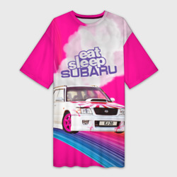 Платье-футболка 3D Subaru