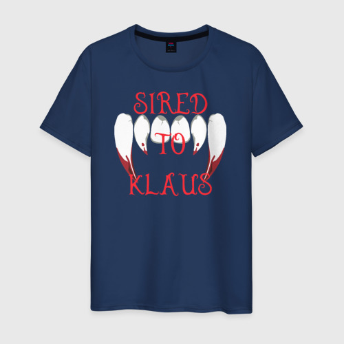 Мужская футболка хлопок Sired to Klaus, цвет темно-синий