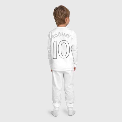 Детская пижама с лонгсливом хлопок Rooney, цвет белый - фото 4