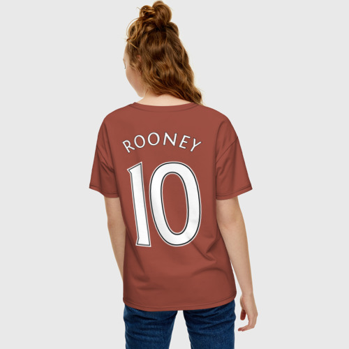 Женская футболка хлопок Oversize Rooney, цвет кирпичный - фото 4