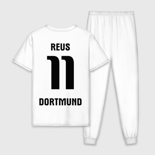 Мужская пижама хлопок Borussia Reus, цвет белый - фото 2