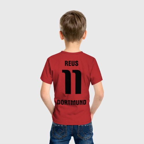 Детская футболка хлопок Borussia Reus, цвет красный - фото 4