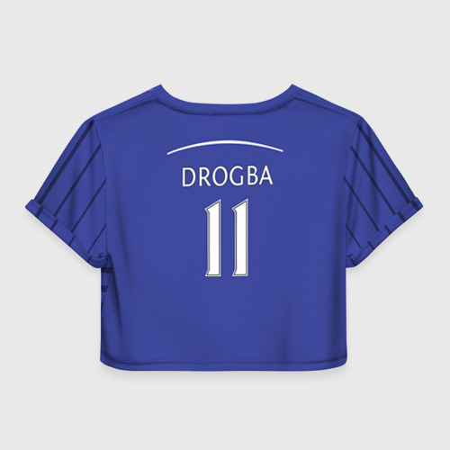 Женская футболка Crop-top 3D Chelsea Drogba, цвет 3D печать - фото 2
