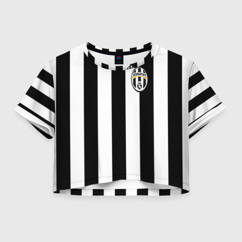 Женская футболка Crop-top 3D Juventus Pirlo, цвет 3D печать