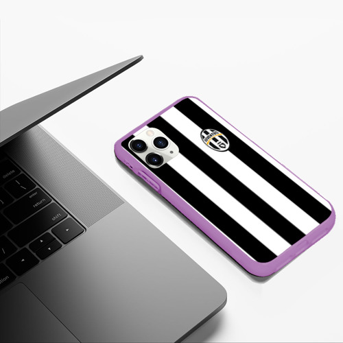 Чехол для iPhone 11 Pro Max матовый Juventus Pirlo, цвет фиолетовый - фото 5