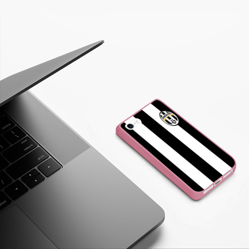 Чехол для iPhone 5/5S матовый Juventus Pirlo, цвет малиновый - фото 5