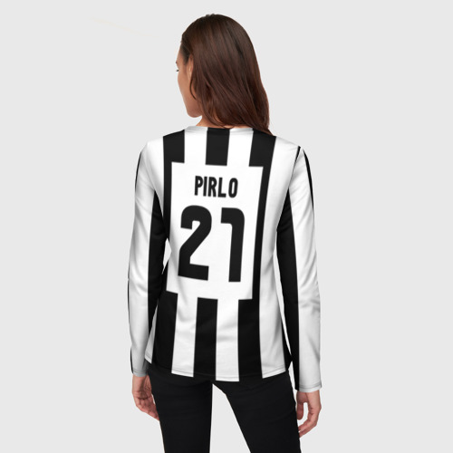 Женский лонгслив 3D Juventus Pirlo, цвет 3D печать - фото 4