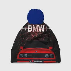 Шапка 3D c помпоном BMW