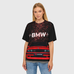 Женская футболка oversize 3D BMW - фото 2