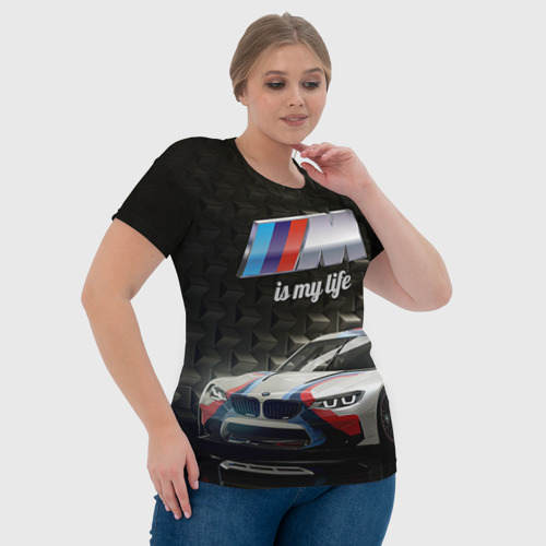 Женская футболка 3D BMW, цвет 3D печать - фото 6