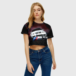 Женская футболка Crop-top 3D BMW - фото 2