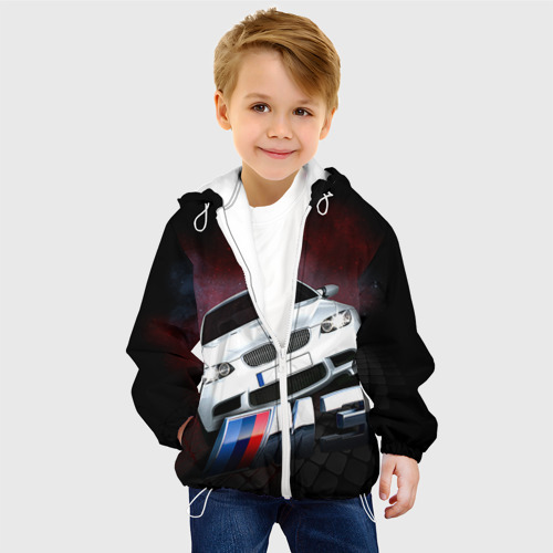 Детская куртка 3D BMW, цвет белый - фото 3