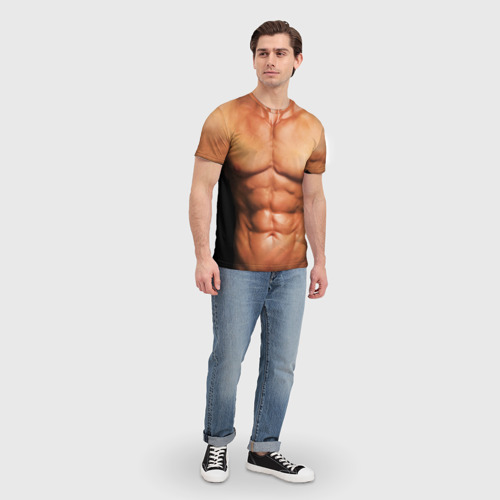 Мужская футболка 3D Идеальное тело, цвет 3D печать - фото 5