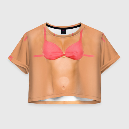 Женская футболка Crop-top 3D Идеальное тело, цвет 3D печать