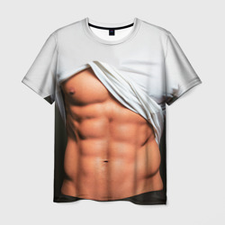 Идеальное тело в порванной майке – Мужская футболка 3D с принтом купить со скидкой в -26%
