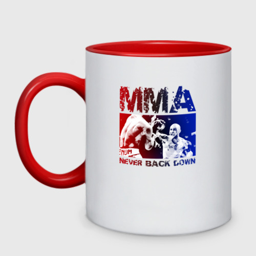 Кружка двухцветная MMA Никогда не сдавайся