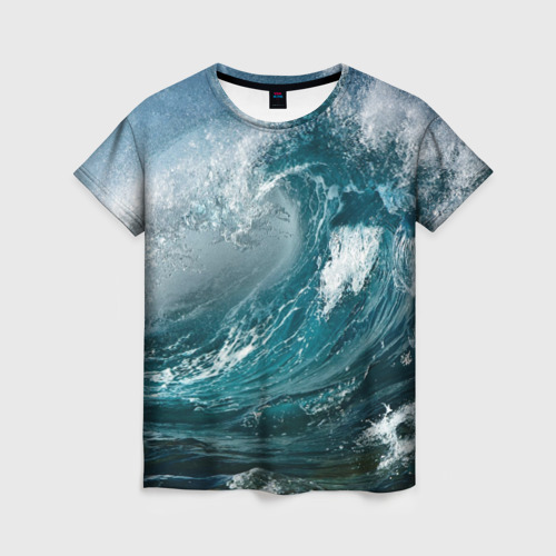 Женская футболка 3D Волна, цвет 3D печать