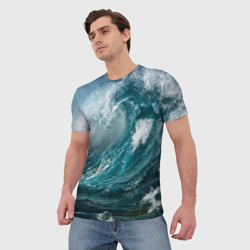 Мужская футболка 3D Волна - фото 2
