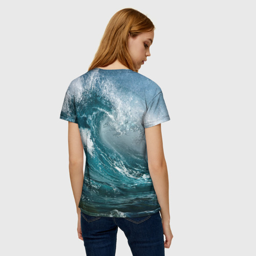 Женская футболка 3D Волна, цвет 3D печать - фото 4