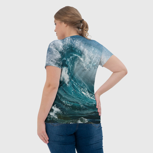 Женская футболка 3D Волна, цвет 3D печать - фото 7