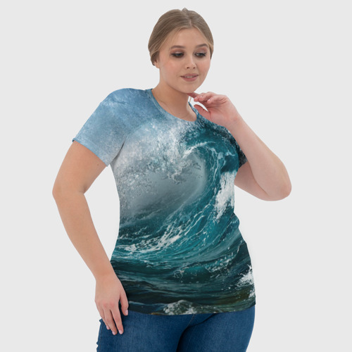 Женская футболка 3D Волна, цвет 3D печать - фото 6