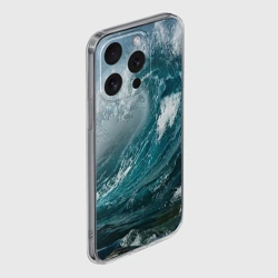 Чехол для iPhone 15 Pro Max силиконовый с защитой камеры Волна - фото 2