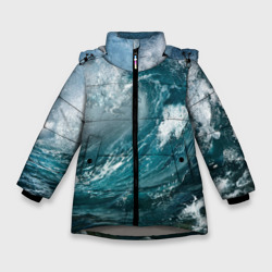 Волна – Зимняя куртка для девочек с принтом купить