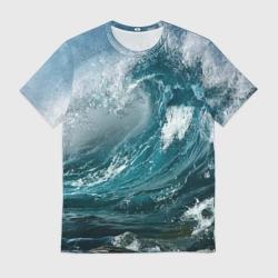 Мужская футболка 3D Волна