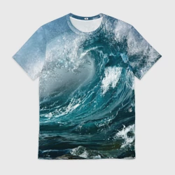 Мужская футболка 3D Волна