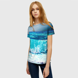 Женская футболка 3D Волны - фото 2