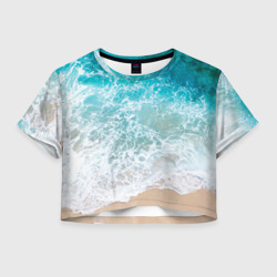 Берег – Женская футболка Crop-top 3D с принтом купить