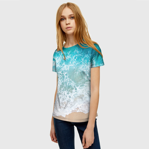 Женская футболка 3D Берег, цвет 3D печать - фото 3