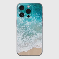 Чехол для iPhone 15 Pro Max силиконовый с защитой камеры Берег