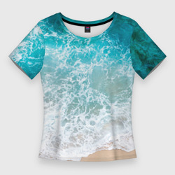 Берег – Женская футболка 3D Slim с принтом купить