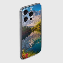 Чехол для iPhone 15 Pro Max силиконовый с защитой камеры Природа - фото 2