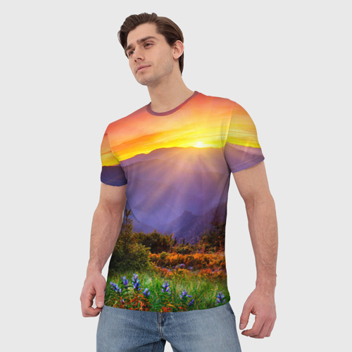 Мужская футболка 3D Природа, цвет 3D печать - фото 3