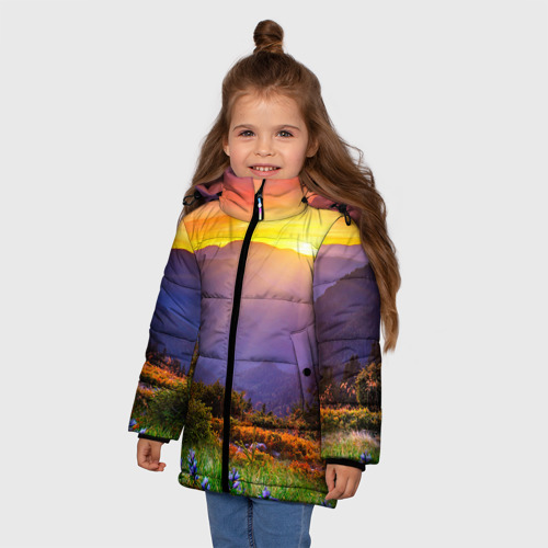 Зимняя куртка для девочек 3D Природа - фото 3