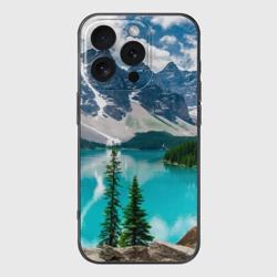 Чехол для iPhone 16 Pro Max силиконовый с защитой камеры Озеро