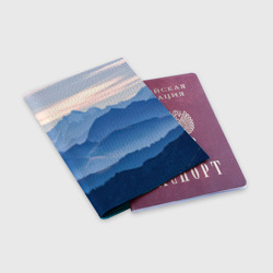 Обложка для паспорта матовая кожа Горы - фото 2