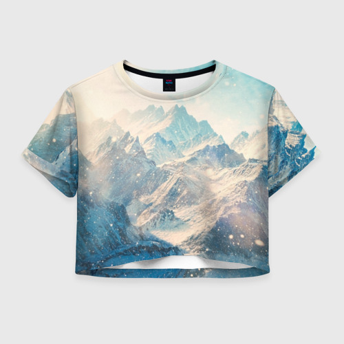 Женская футболка Cropp-top Горы Фото 01 Женская футболка Cropp-top Горы Фото 01