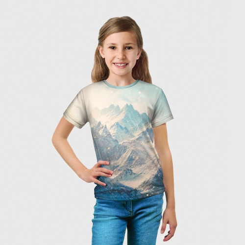 Детская футболка 3D Горы, цвет 3D печать - фото 5