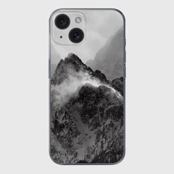 Чехол для iPhone 15 силиконовый с защитой камеры Горы